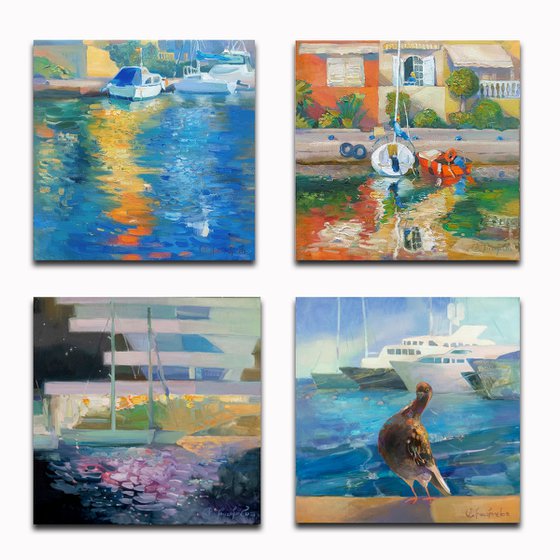 Four paintings