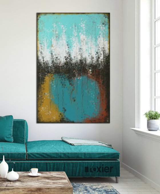 Extra Large artwork - 100x150cm - Boiling Bubbles Original - Abstract Painting - 40M