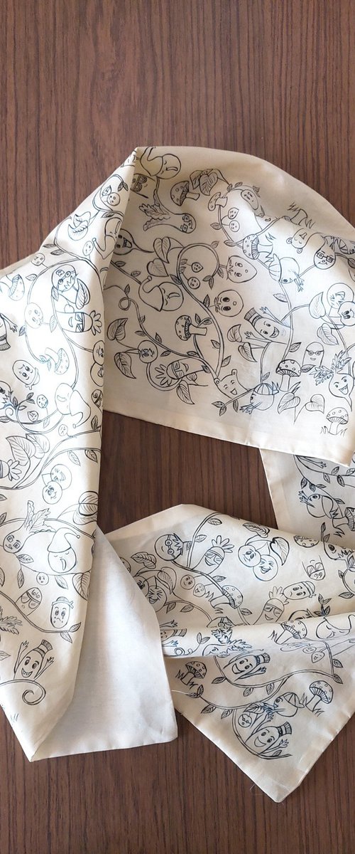 Doodles on silk by Shweta  Mahajan