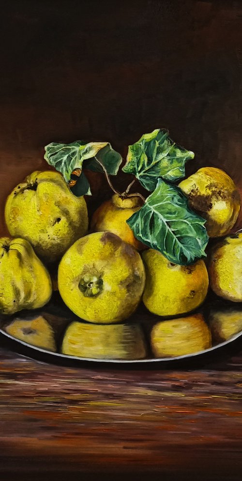 Still life with quinces by Anna Rita Angiolelli