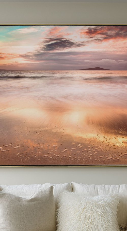 Golden Sunset Over Pabbay by Lynne Douglas