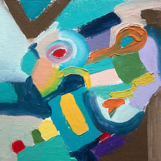 Birds Eye Abstract Oil Painting