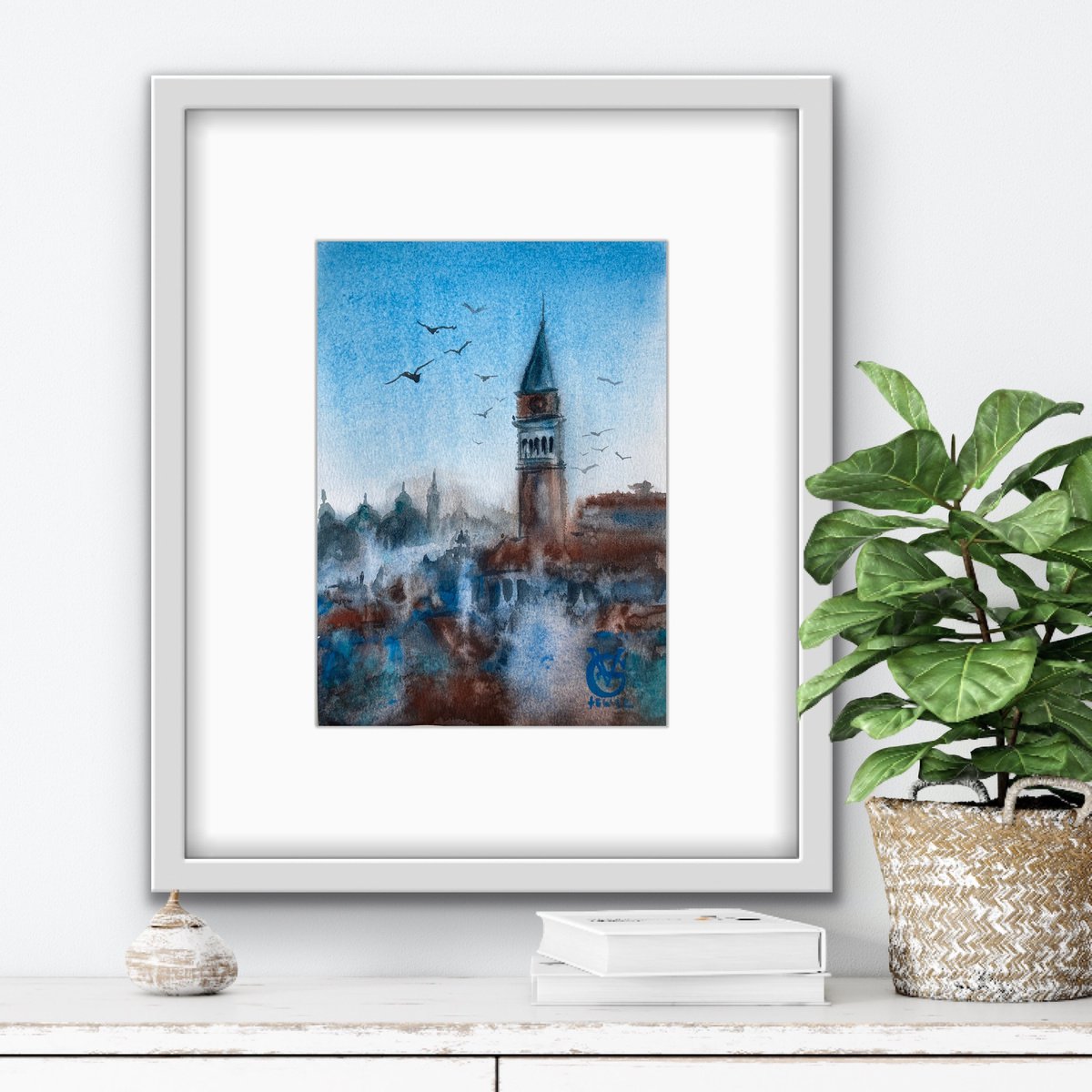 Impressionistic Cityscapes Watercolour By Valeria Golovenkina, 8 X 11", Venetian Sketch 2, Original Artwork