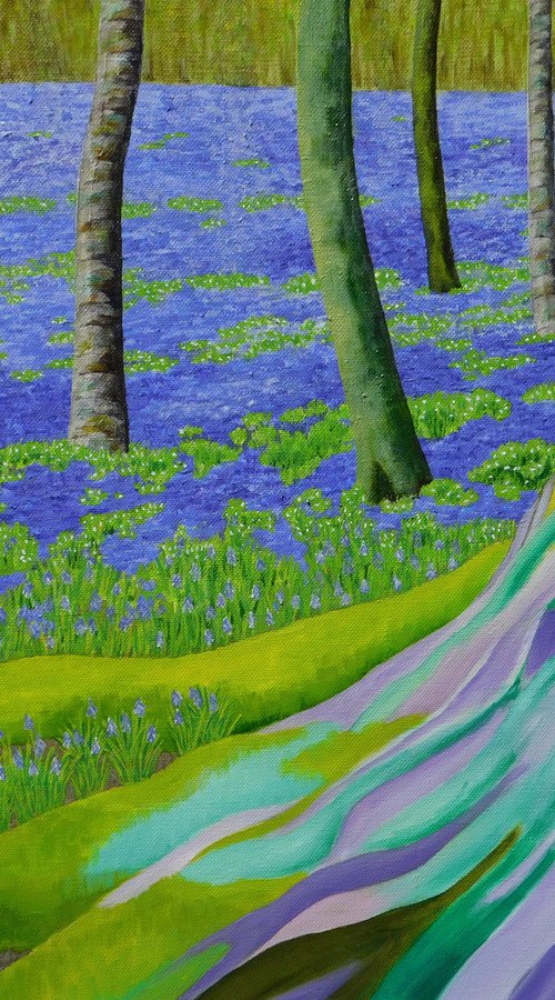 The Old Tree Stump in the Bluebell Wood by Ruth Cowell