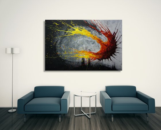 Twisting Fire VII (Spirits Of Skies 150193) - 150 x 100 cm - XXL (60 x 40 inches)