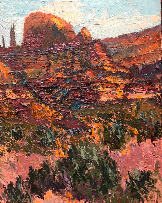 Desert Dust, landscape oil painting
