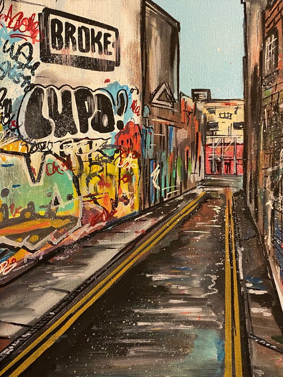 Alleyway (Stokes Croft) - Original on canvas board