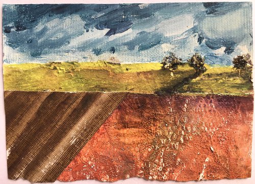Small landscape collage study no 3 by Suzsi Corio