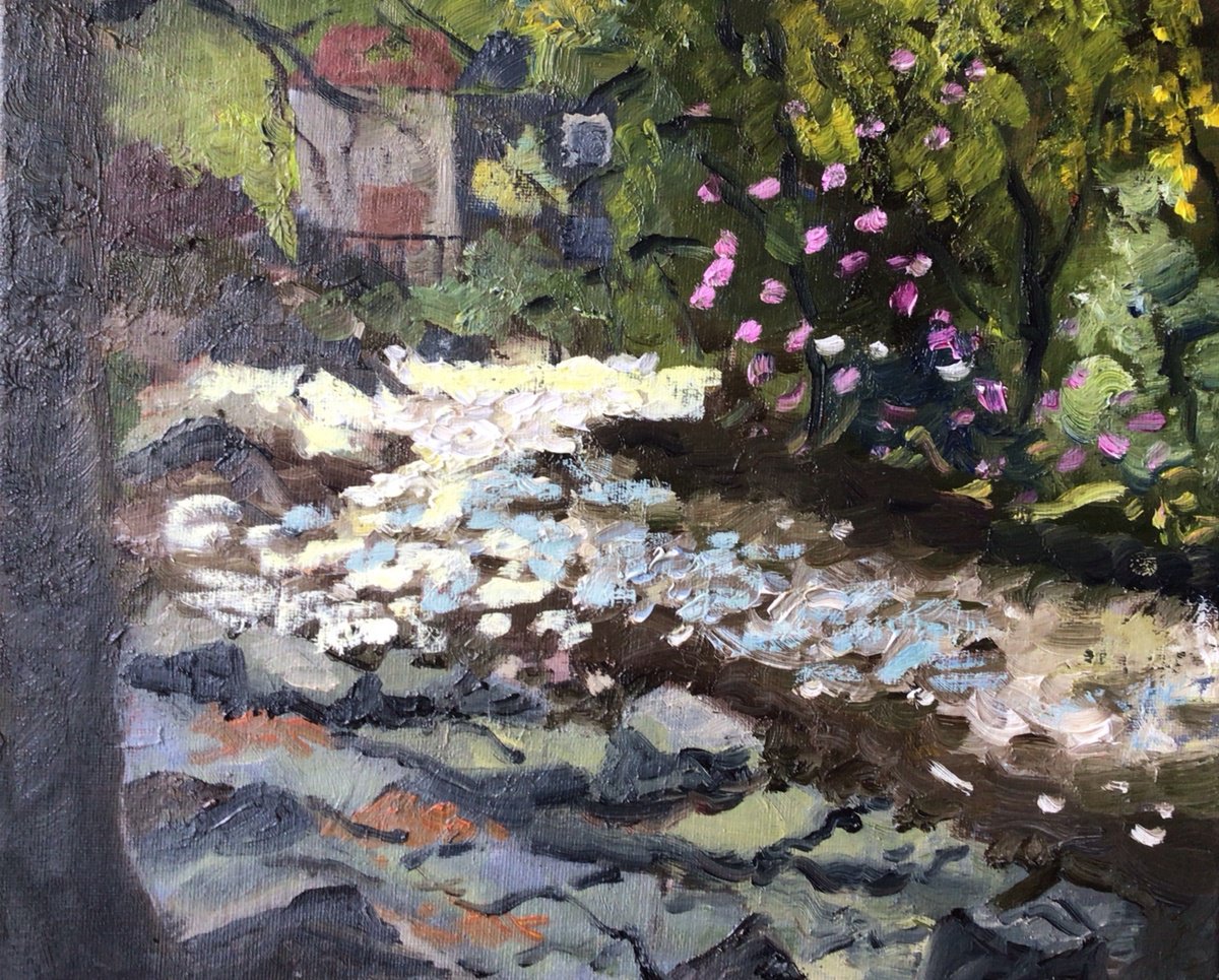Impressionistic Landscape Oil Painting By Julian Lovegrove Art, 12 X 10", River At Betwys Y Coed, Snowdonia, Original Artwork
