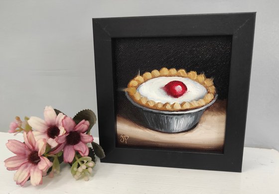 Little Cherry Bakewell tart still life