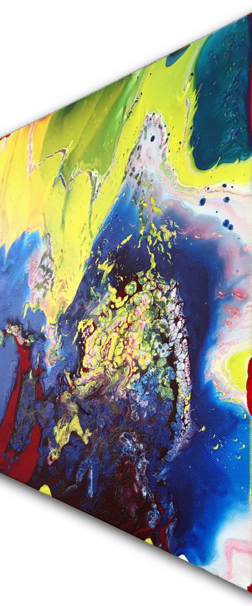 "Trouble Brewing" - Original Abstract PMS Acrylic Painting, 20 x 16 inches by Preston M. Smith (PMS)