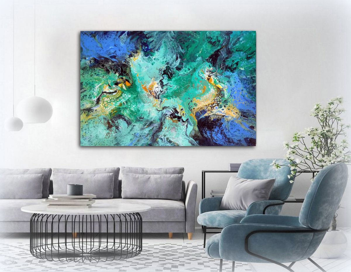 Oceanic Currents By Areti Ampi, 51 X 35, Artwork For Sale On Artfinder