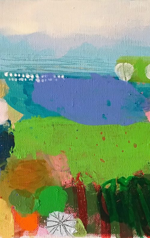 Green Field, Blue Sea by Sandy Dooley