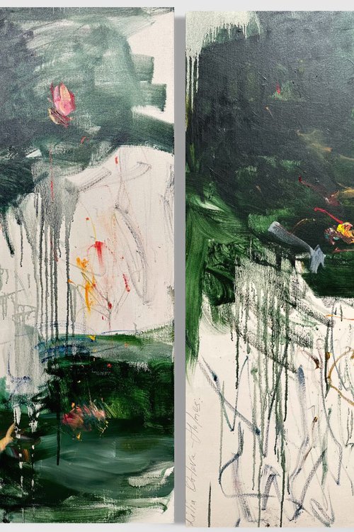 The old pond. Diptych by Lilia Orlova-Holmes