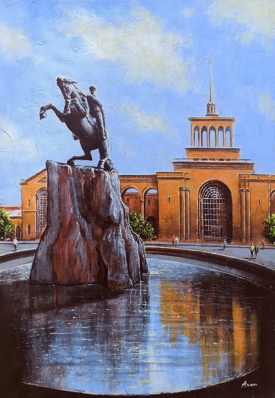 Cityscape - Yerevan - 4 (45x65cm, oil painting, ready to hang)