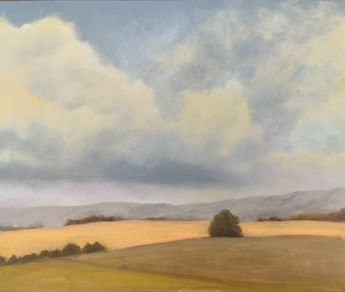 Impressionistic Landscape Oil Painting By Jessica Davidson, 24 X 20, Wondering, Original Artwork