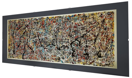 Abstract expressionism JACKSON POLLOCK style enamel on paper