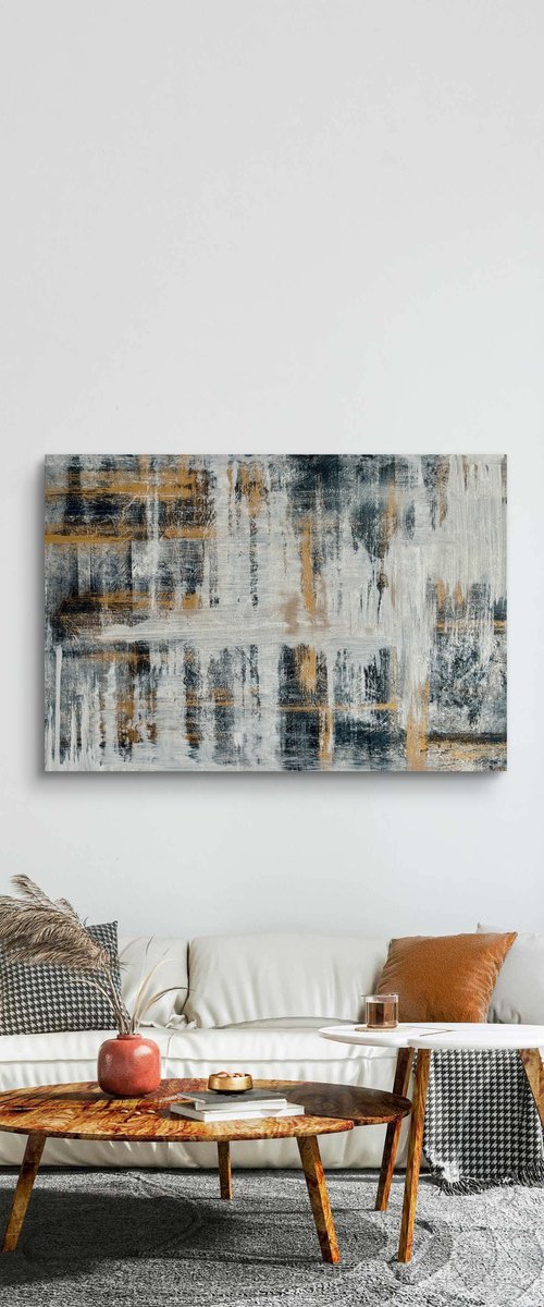 White Drift 100x70x2 cm by Exclusive Arts