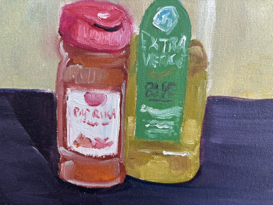 Olive oil and paprika