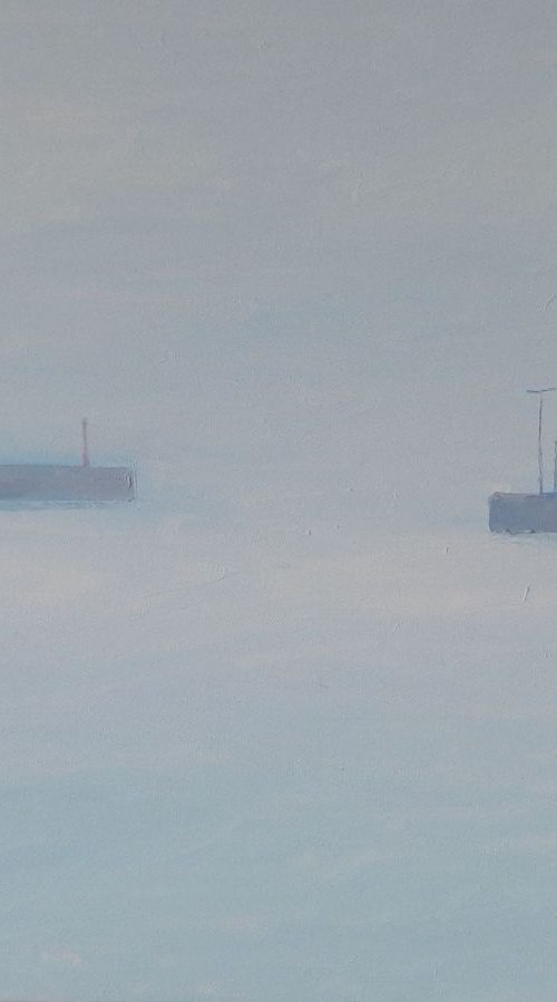Anstruther Harbour In The Mist by Stephen Howard Harrison