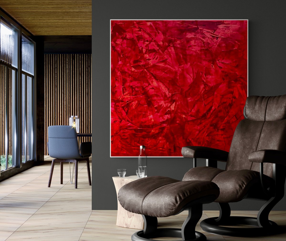 Red abstract 4524 Terra M by Anita Kaufmann