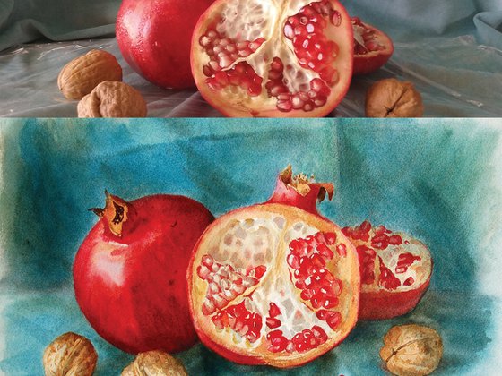 Pomegranates and nuts