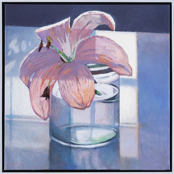 Easter Lily 30x30 inch 76x76 cm by Bo Kravchenko