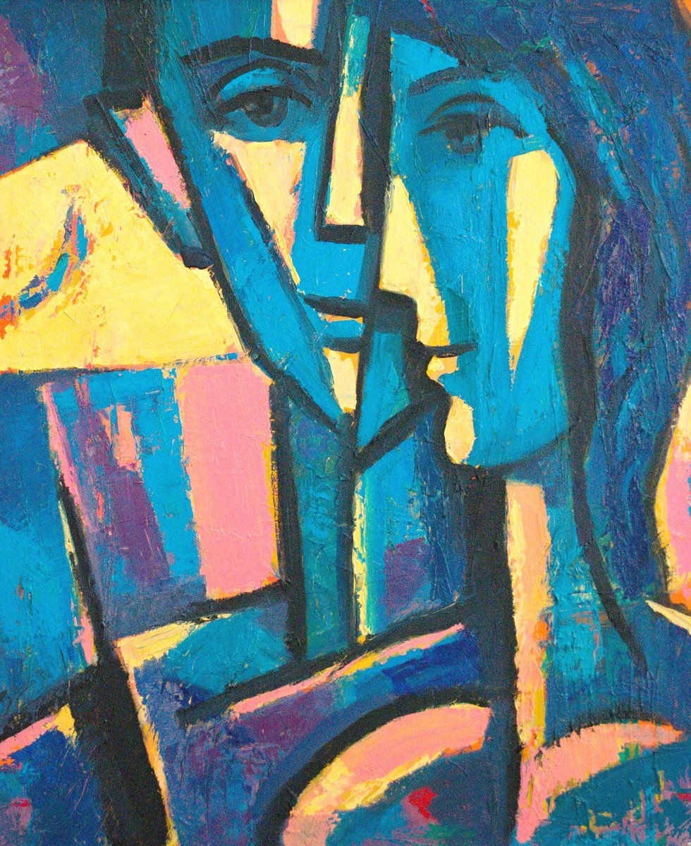 Expressive Portrait Oil Painting By Rumen Sazdov, 20 X 24", I Need Someone Like You, Original Artwork