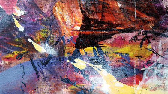 GIGANTIC XXL HUGE PAINTING FASCINATING COLORS COMPOSITION ALICE DREAMS CHILDHOOD GAME MELANCHOLIA ABSTRACT ART BY O KLOSKA