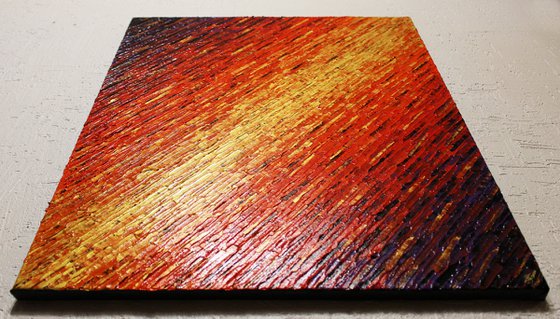 Gold red purple knife texture
