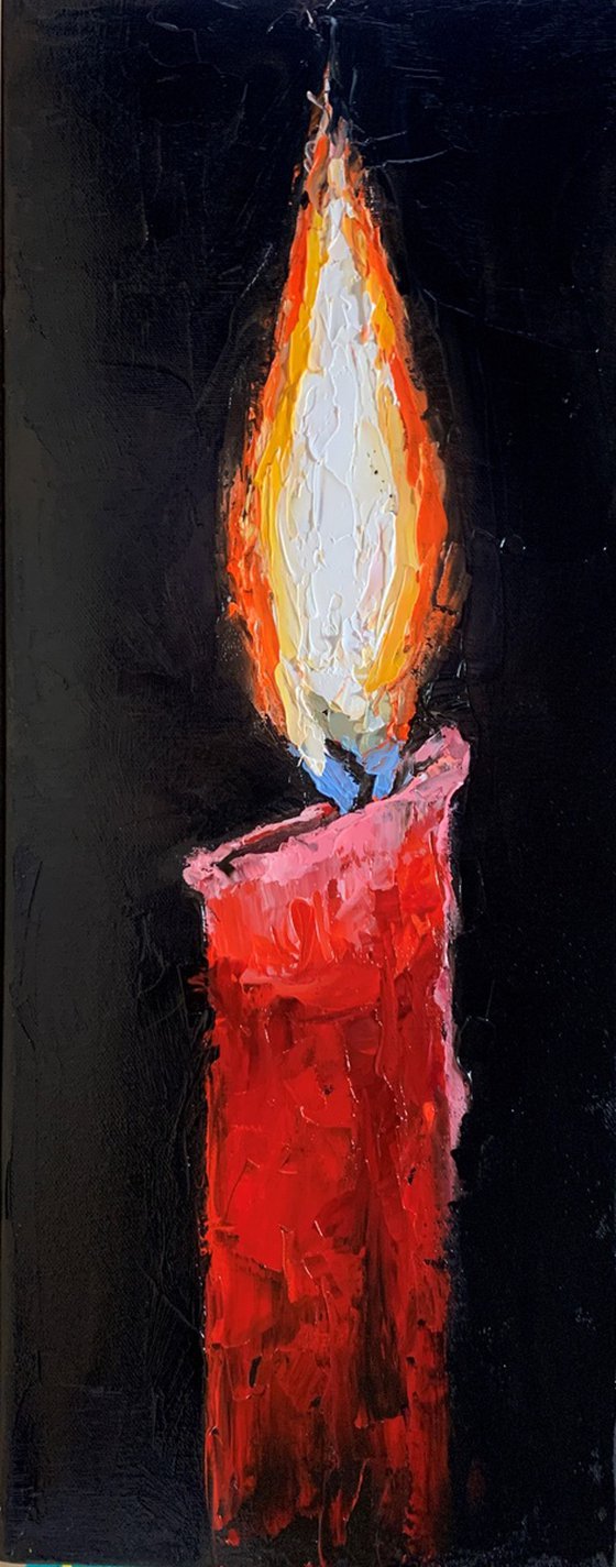 Red candle.
