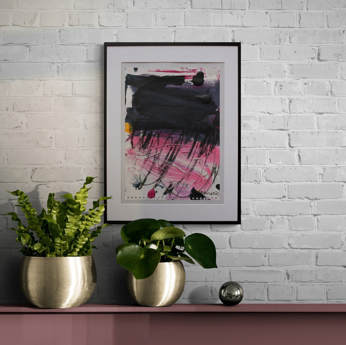 Expressive Abstract Painting By Daniela Schweinsberg, 12 X 16, Studio Conversations #13, Original Artwork