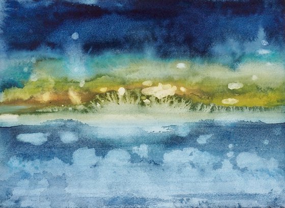 Fondale - Abstract landscape watercolor