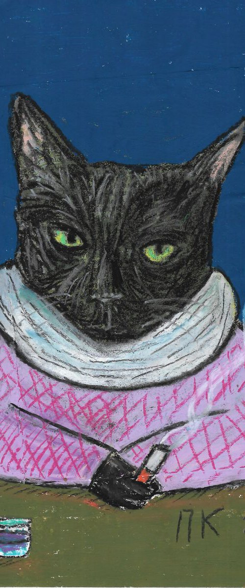 Smoking cat #11 by Pavel Kuragin