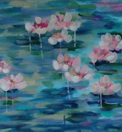 Lilies on the Pond - 28 by Marina Krylova