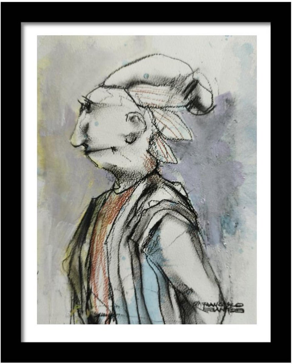 Expressive Charcoal Drawing , Study Of The Day - Saturday 28 By Francisco Santos, 10 X 12, Artwork For Sale On Artfinder