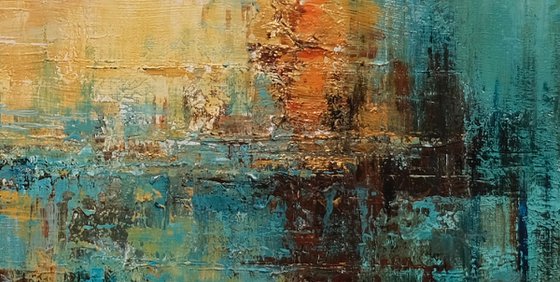 Composition in Turquoise and Gold