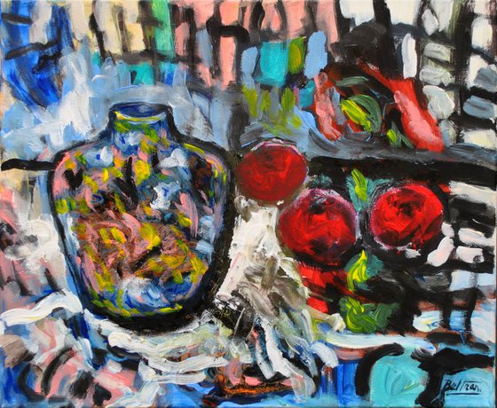 Nature morte au vase de chine / 14,96x18,11 in / 38x46 cm / 2019