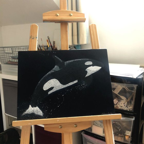 Orca - Orignal acrylic painting on canvas