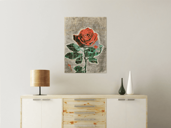 Red rose.
