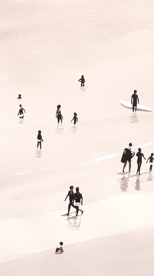 Low tide vintage beach by Carlos Martín