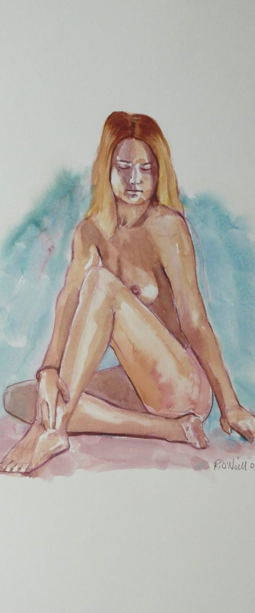 Seated female nude by Rory O’Neill