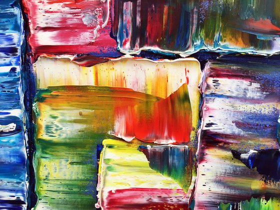 "Check Us Out" - FREE International Shipping/Discount USA Shipping - Original Xt Large PMS Abstract Diptych Oil Paintings On Canvas - 120" x 48"