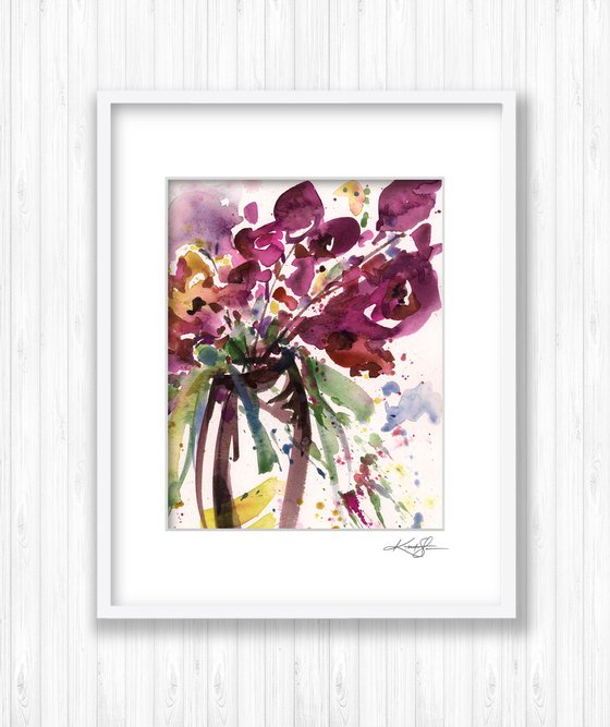Floral Dance 2 - Flower Painting by Kathy Morton Stanion