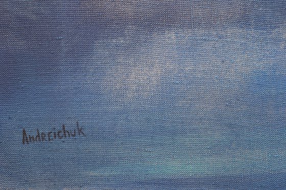 Twilight time. Moon rising.