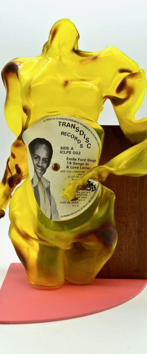 Vinyl Music Record Sculpture - "Are You Lonesome, Tonight?" by Seona Mason