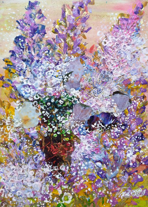 Purple summer flowers by Tetiana Chebrova