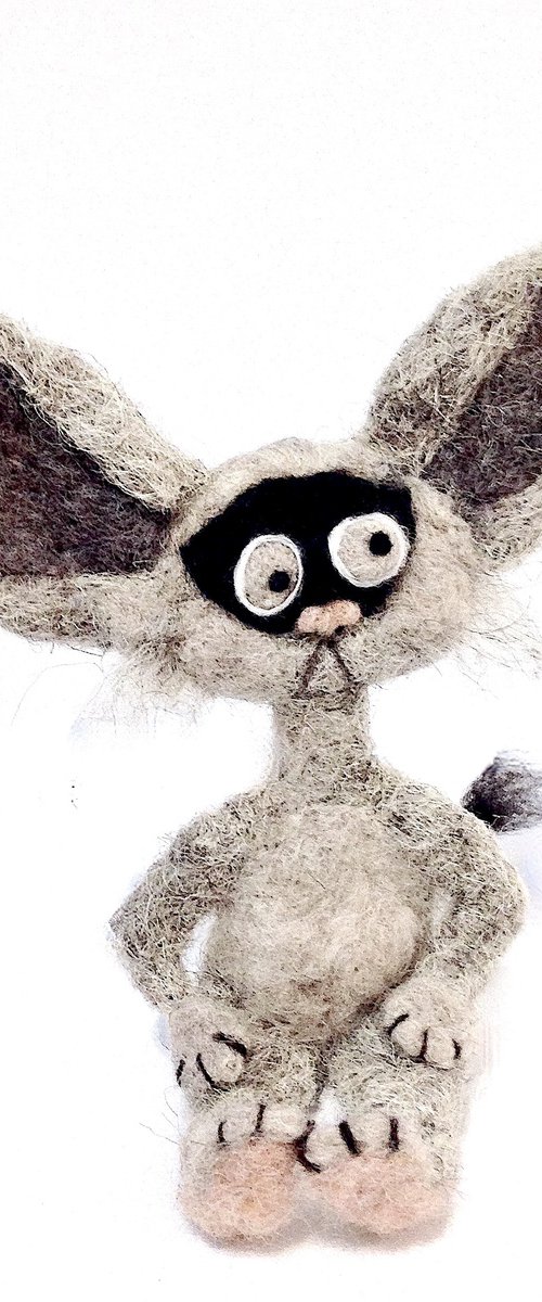 Mr Grey, felted wool cat by Eleanor Gabriel