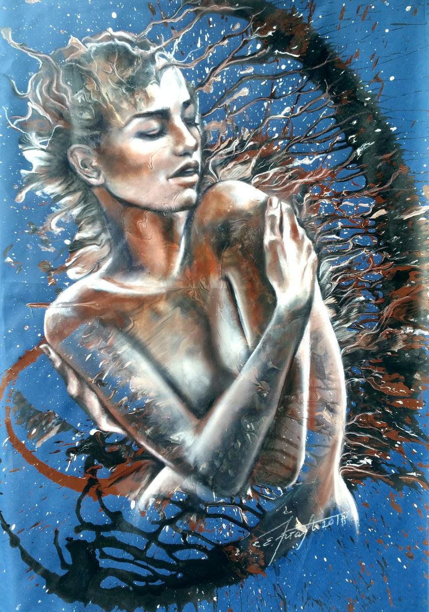 Expressive Oil Painting , Inside Of Me I By Elena Kraft, 28 X 41, Artwork For Sale On Artfinder