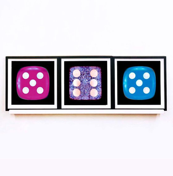 Heidler & Heeps Dice Series, Purple Sparkles Six